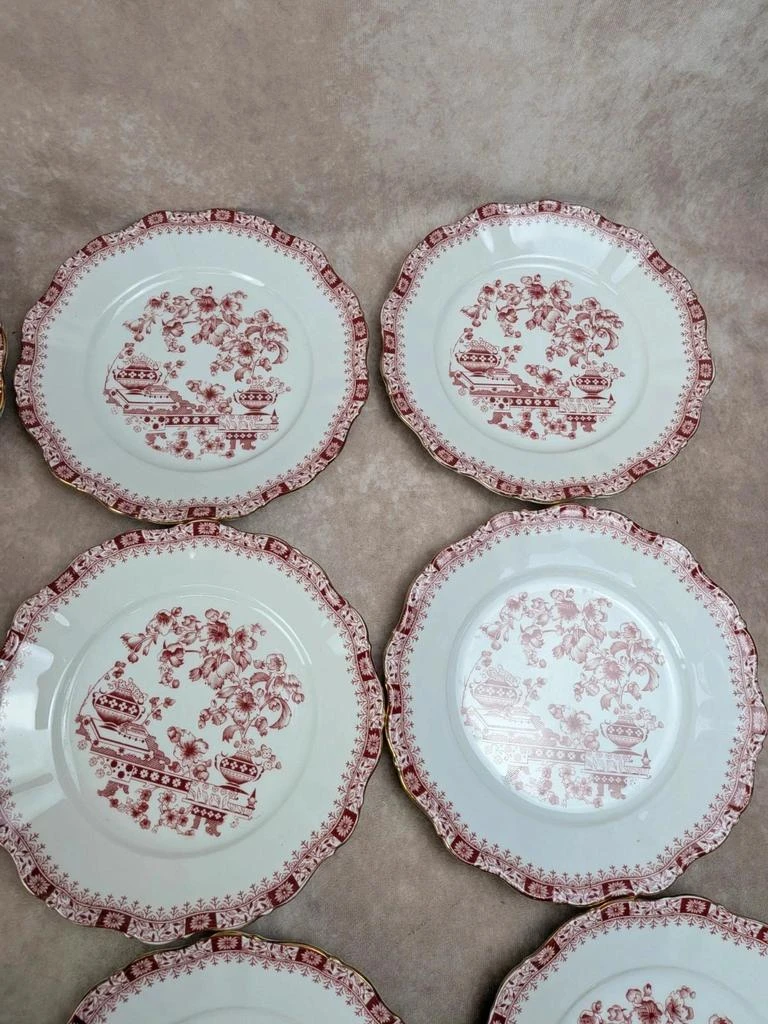 Lot of 12 dinner plates Seltmann Weiden Bavaria Theresia red – photo 5